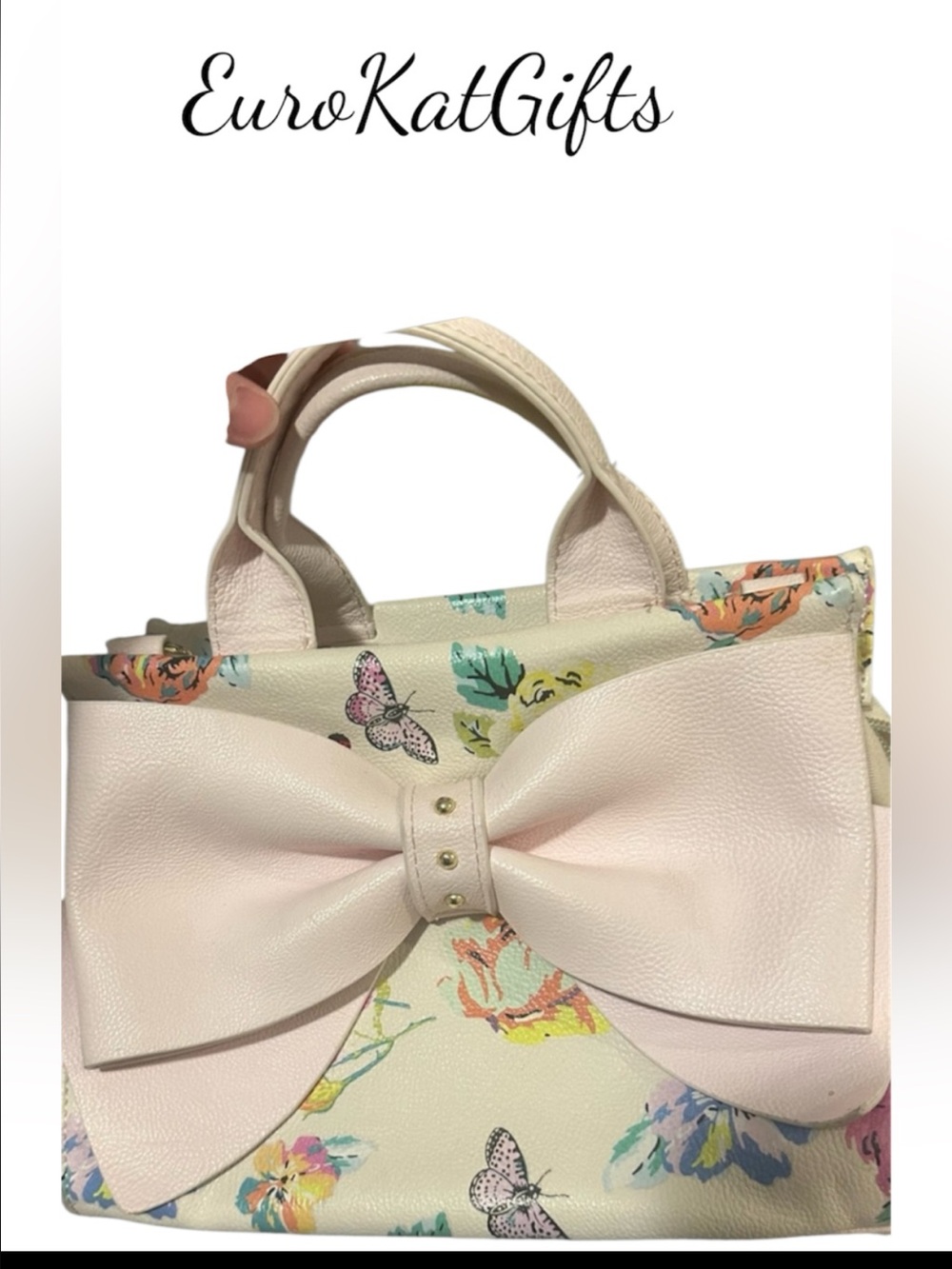 Betsey Johnson Pink Floral Bow Crossbody Bag Like new - Picture 9 of 9